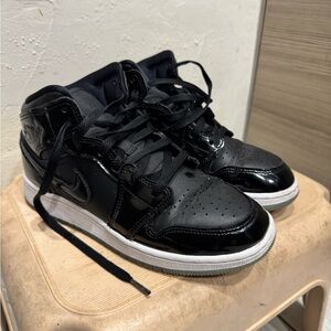 Nike Black Sneakers with White Sole